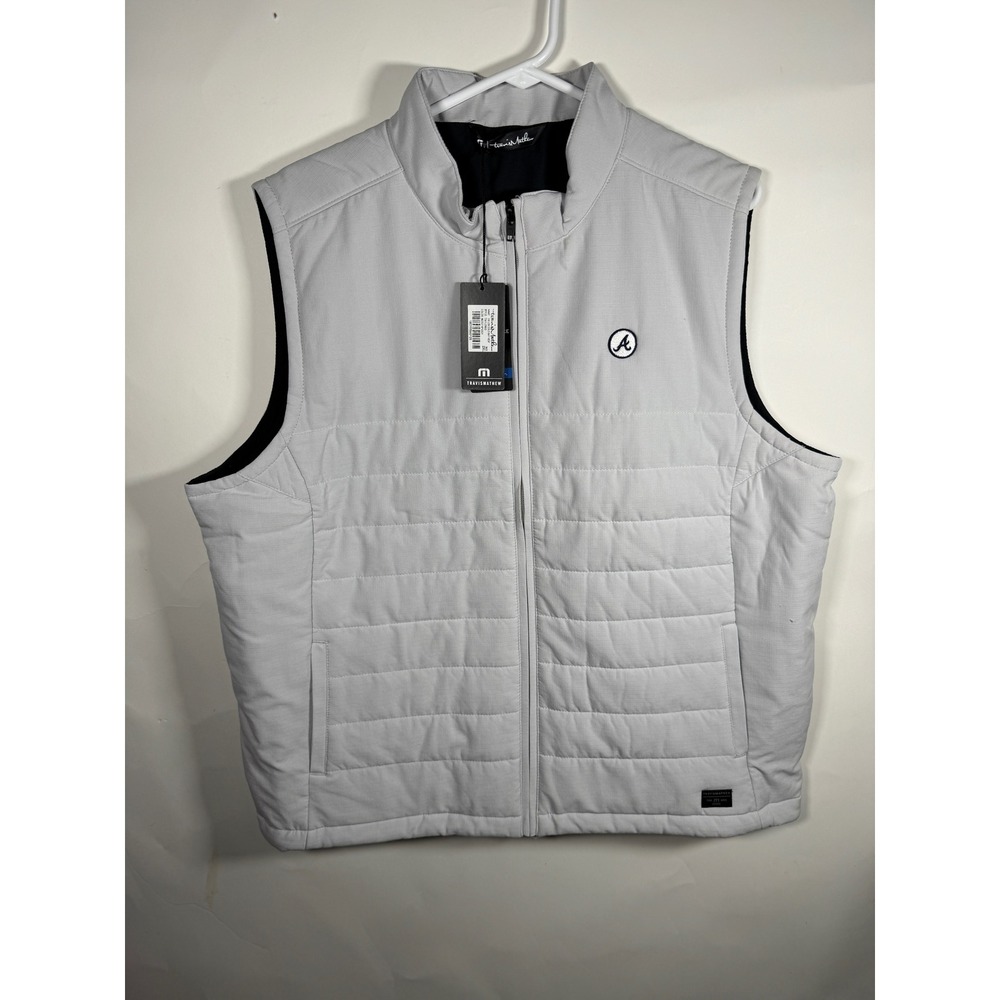TravisMathew Cold Bay Vest Mens XXL Microchip Grey Quilted Puffer TM1LD002 NWT